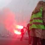 Cheminote en soutien à ses collègues sanctionnés pendant la grève. Septembre 2018