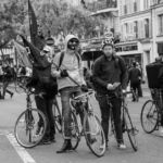  Les livreurs à vélo, ces nouveau soutiers de l’ubérisation. © Marc Estiot. 