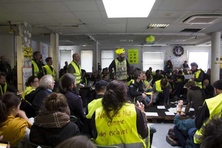 L'Assemblée des Assemblées des Gilets Jaunes à Saint Nazaire. Photo Violette Voldoire pour Radio Parleur.