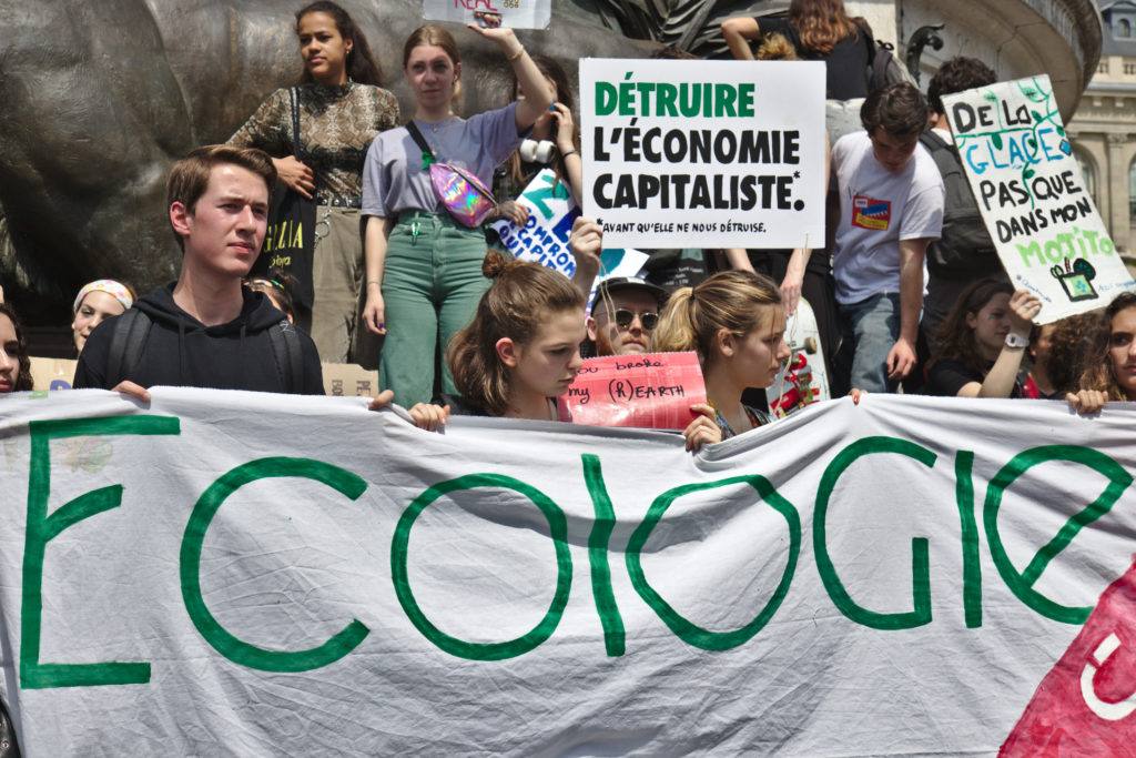 Sur la place de la République à Paris le 24 mai, lors de la grève mondiale pour le climat. Photo Pierre-Olivier Chaput