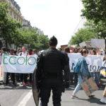 A Paris le 24 mai, les forces de l'ordre ont bloqué à plusieurs reprises la manifestation de de la grève mondiale pour le climat. Photo Pierre-Olivier Chaput