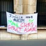 Mobilisation pour Akim Oualhaci devant l’université Paris Descartes