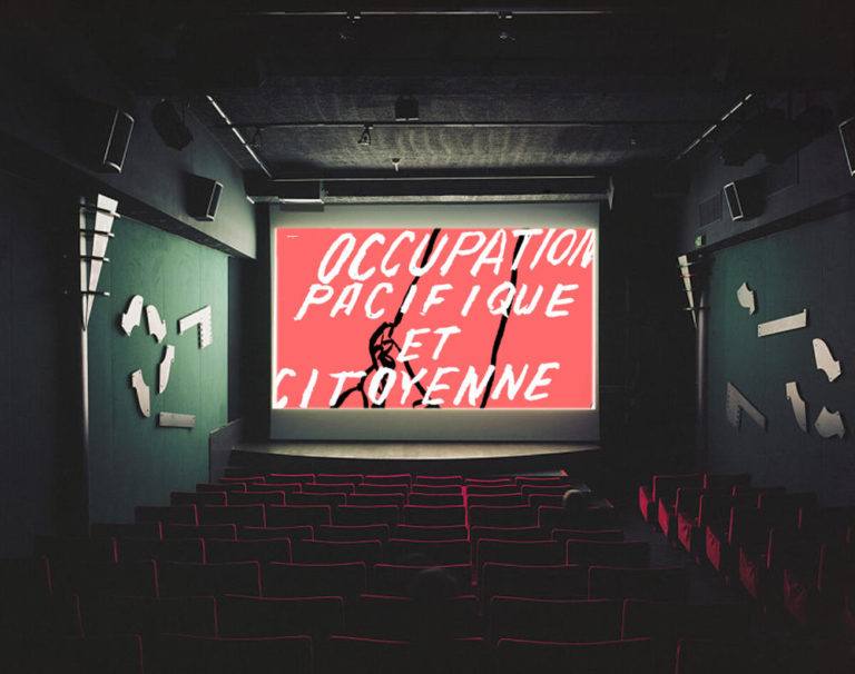 Photomontage de la salle de projection réalisé par le collectif "La Clef Revival" qui occupe le cinéma depuis le 21 septembre 2019. Photographie : La Clef Revival