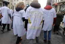 Grève des personnel.le.s hospitalier à Paris le 14 novembre 2019. (Photographie: Romane Salahun pour Radio Parleur) soignants
