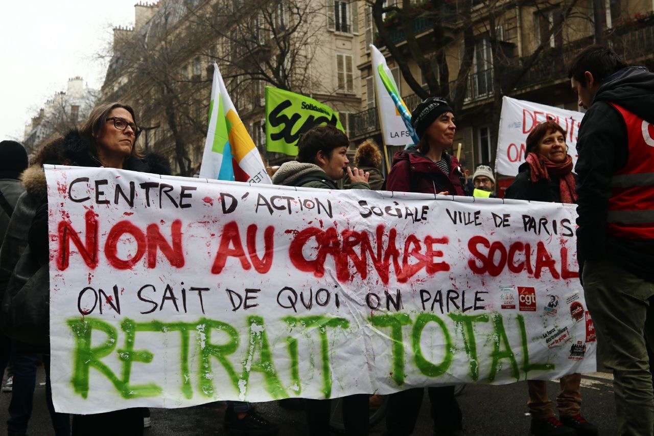 Manifestation contre la réforme des retraites le 9 janvier à Paris