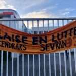 Mobilisation devant le lycée Blaise Cendrars à Sevran contre la réforme du bac, le mardi 28 janvier 2020.