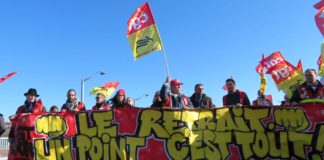 Manifestation contre la réforme des retraites le 16 janvier 2020 à Lyon. Photographie : Tim Buisson pour Radio Parleur