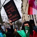 Lors de la manifestation féministe pour la journée internationale des femmes, le 8 mars 2020 à Paris, dans le cortège des femmes latino-américaines. Photo Gary Libot pour Radio Parleur.