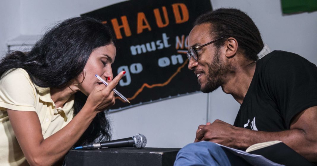 Ecologie populaire Fatima Ouassak et Malcolm Ferdinand Conférence La Base Alternatiba Collectif Adama Paris 2020 @Martin Lelievre pour Radio Parleur_2