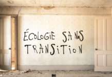 Ecologie sans transition tag graffiti Désobéissance ecolo paris