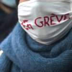 Rassemblement à Bobigny des enseignant⋅es de Seine-Saint-Denis mobilisé⋅es pour meilleur protocole sanitaire, le 5 novembre 2020. Photographie : Pierre-Olivier Chaput pour Radio Parleur