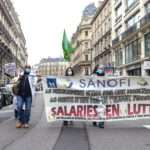 grève des salariés de sanofi le 4 février 2020 à Paris