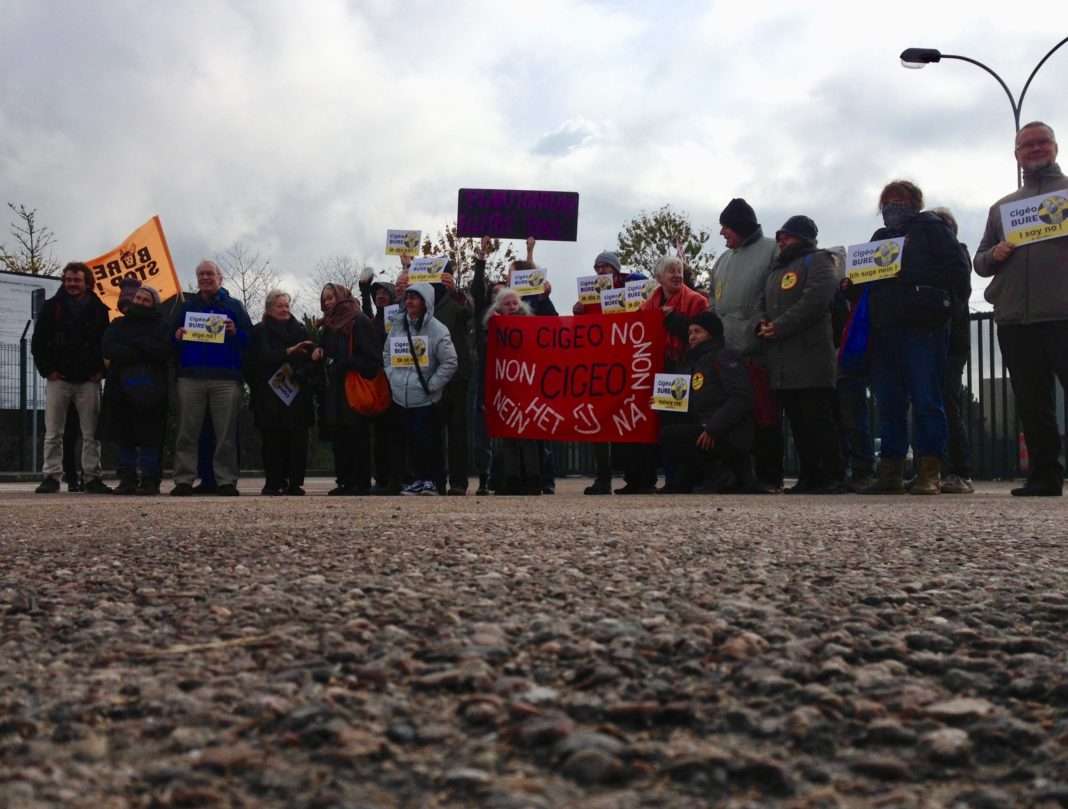 À Bure, visite de militants antinucléaires à Bure, le 5 novembre 2017