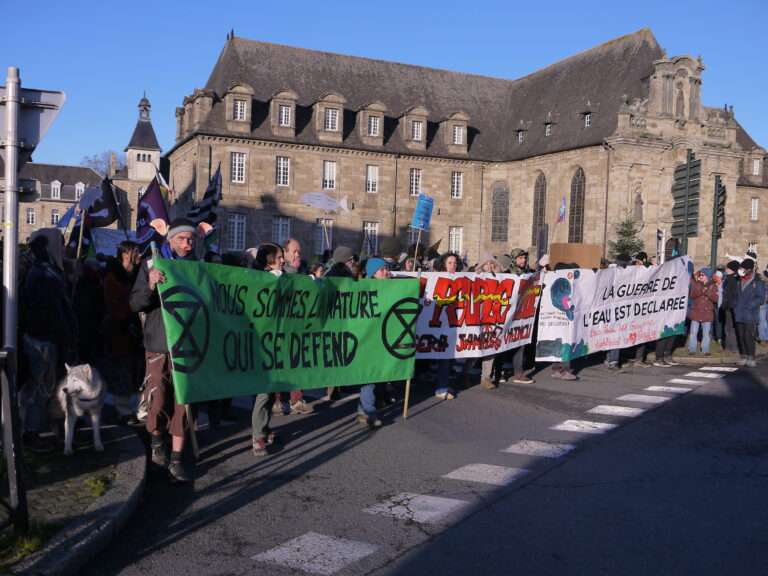 En Bretagne, manifestation contre “l’usine à saumons”
