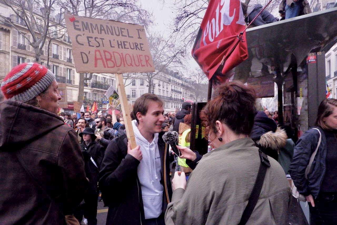 Manifestation du 23 mars à Paris, contre la réforme des retraites..