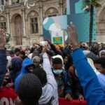 Manifestation devant l’Hôtel de Ville de Paris le 12 octobre 2024